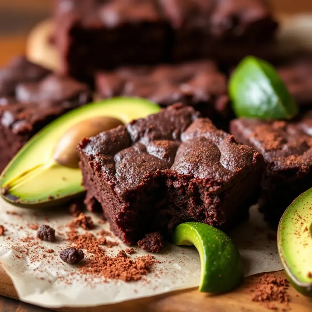 Ultimate 4 Ingredient Avocado Brownies with Cocoa Powder