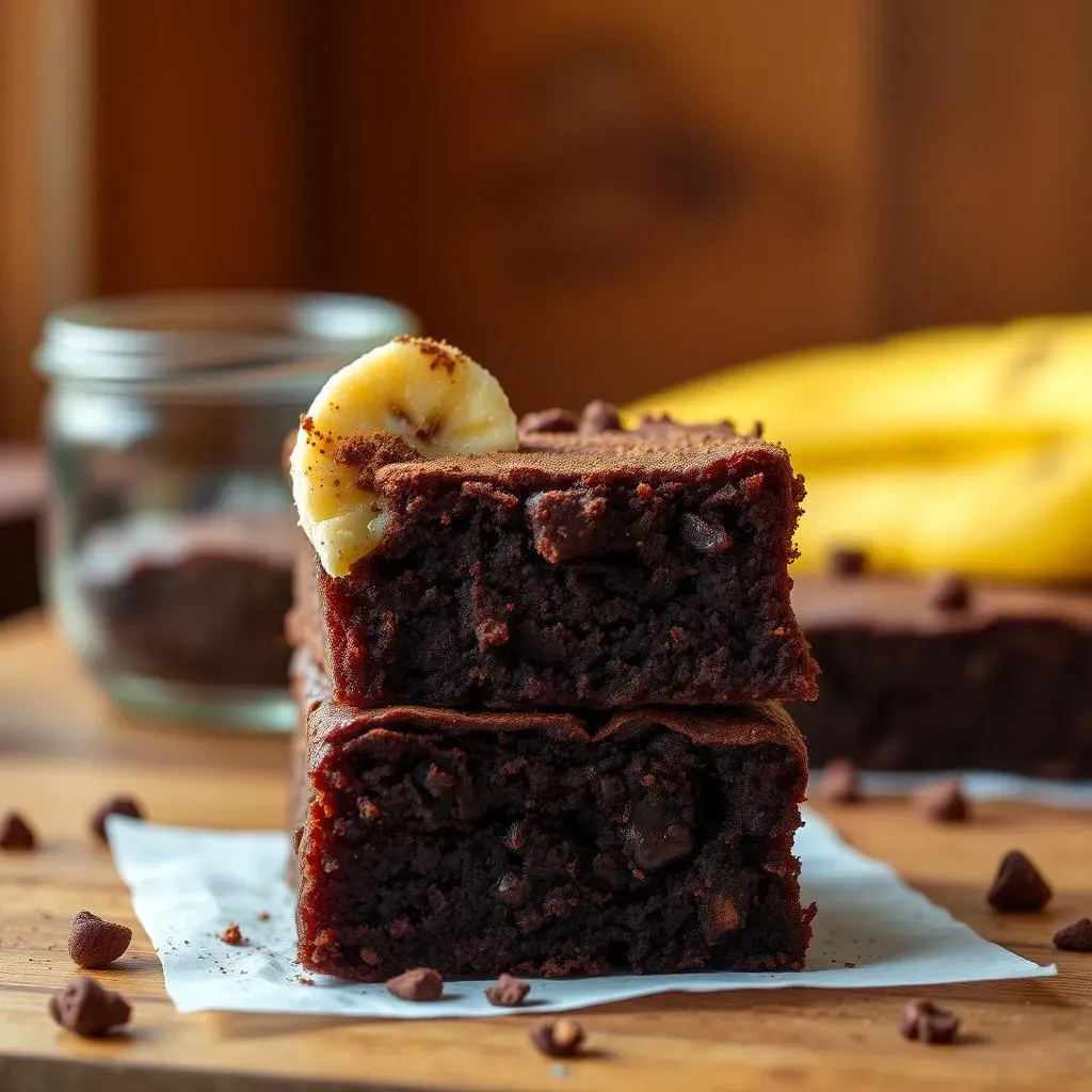 Amazing 4 Ingredient Banana Brownies with Cocoa Powder