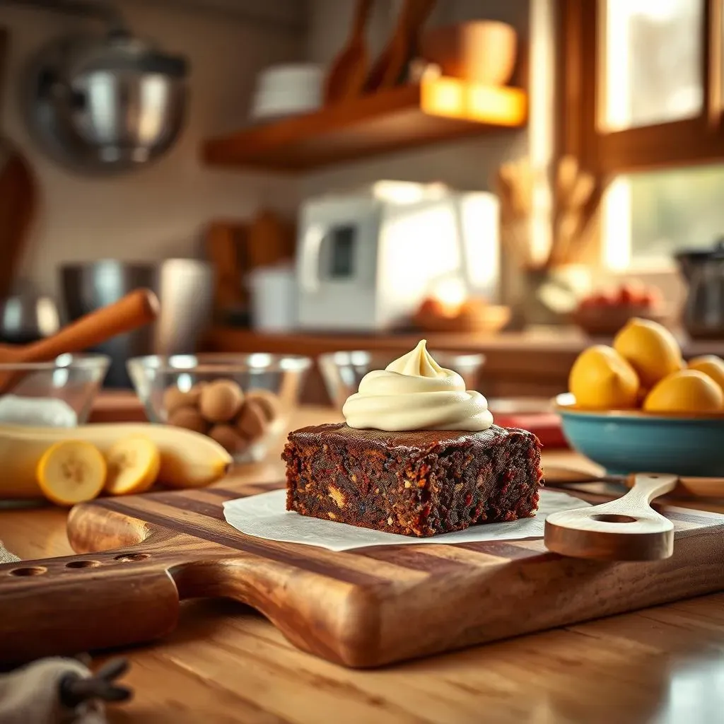 Baking, Cooling, and Frosting Your Banana Bread Brownies