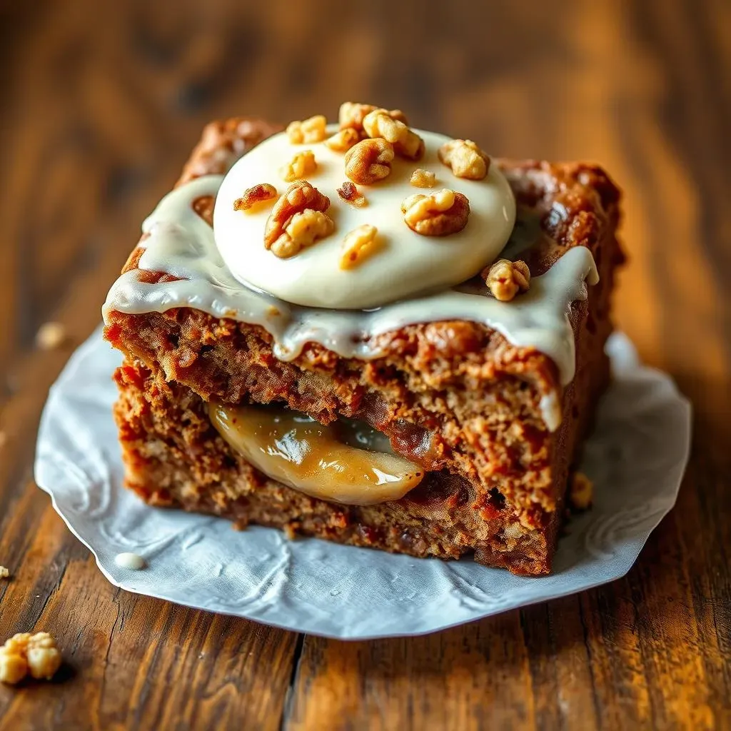 Amazing Banana Bread Brownies with Cream Cheese Icing