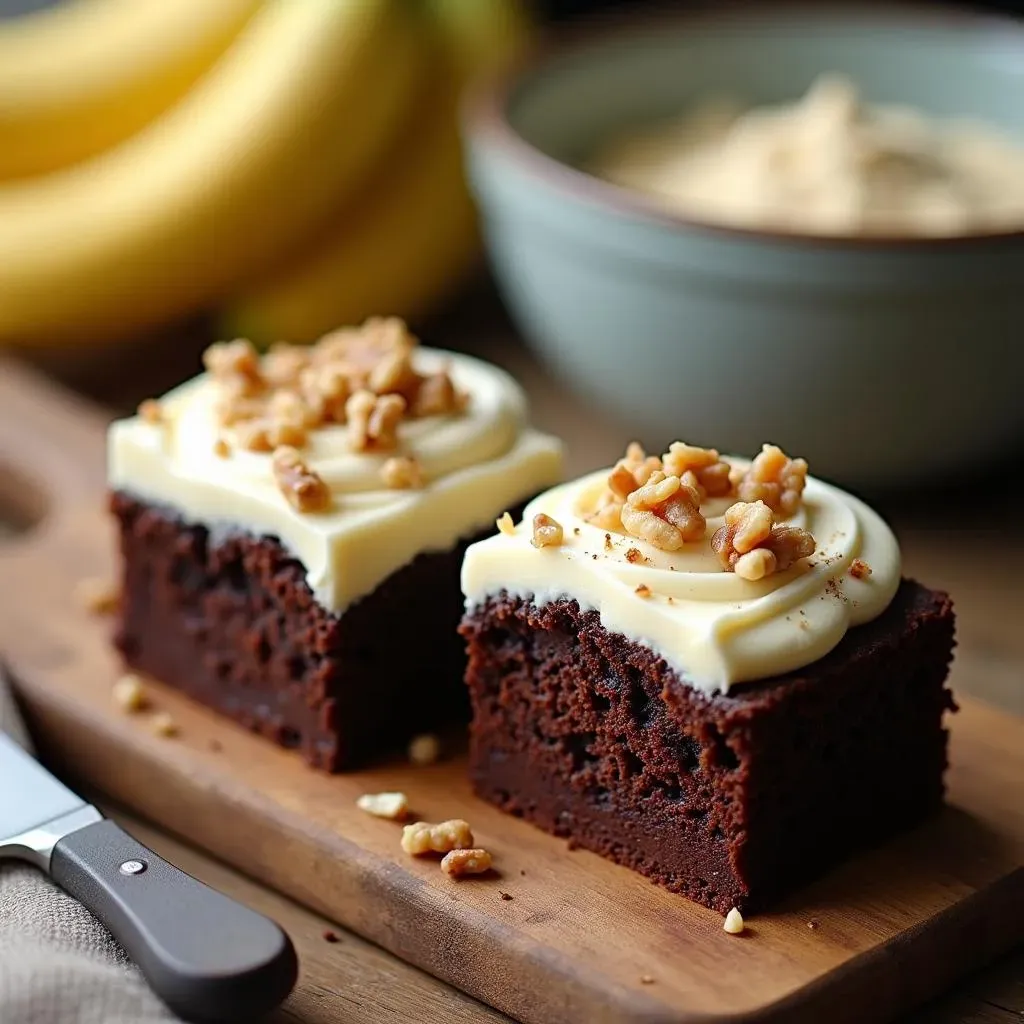 Ultimate Banana Brownies with Cream Cheese Frosting