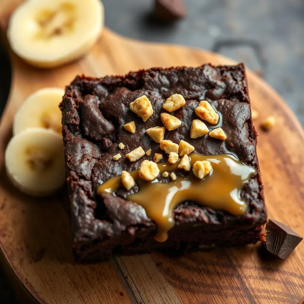 Amazing: Banana Cacao Peanut Butter Brownie - 3 Ingredient