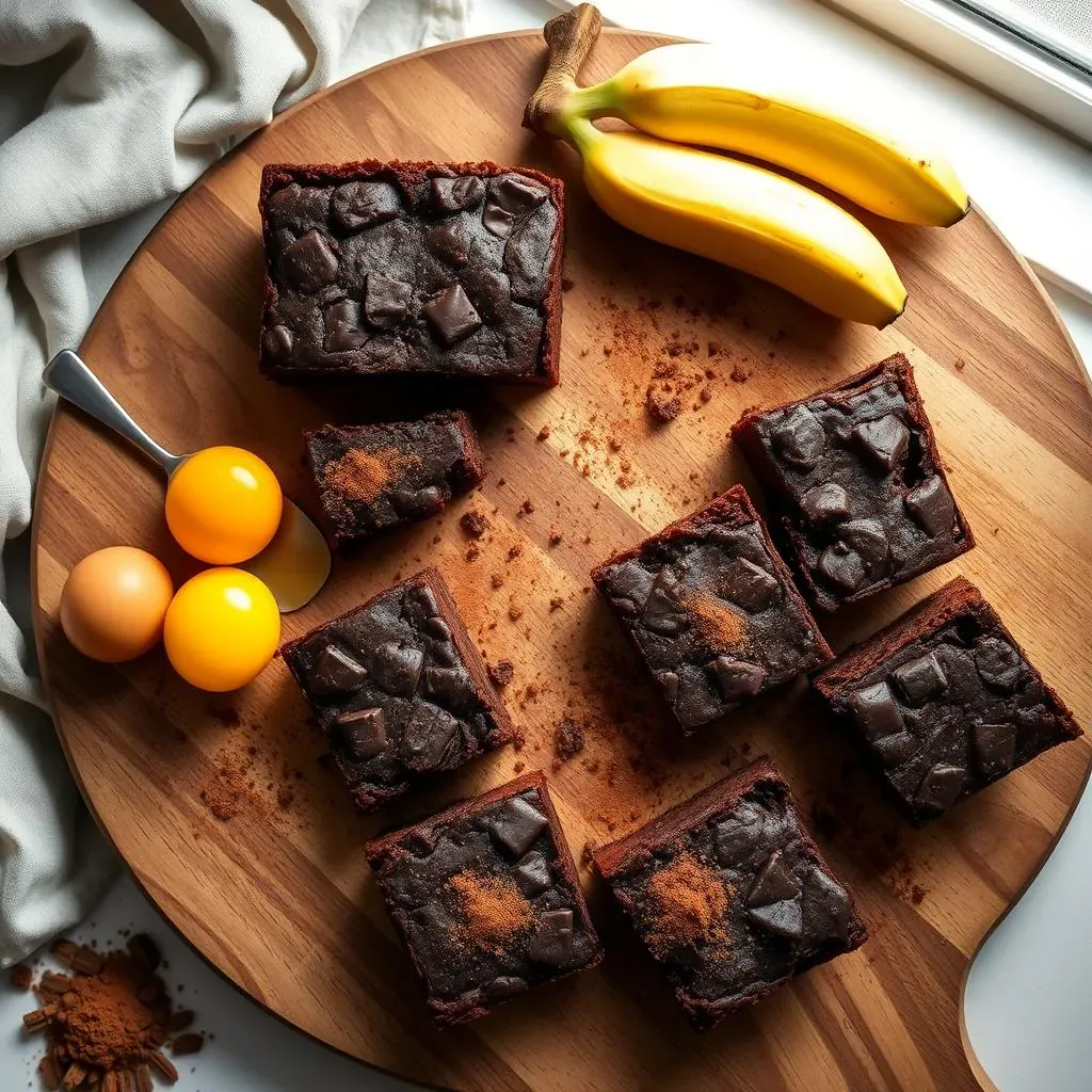 Amazing Banana Egg Cocoa Powder Brownies: 3-Ingred Recipe!