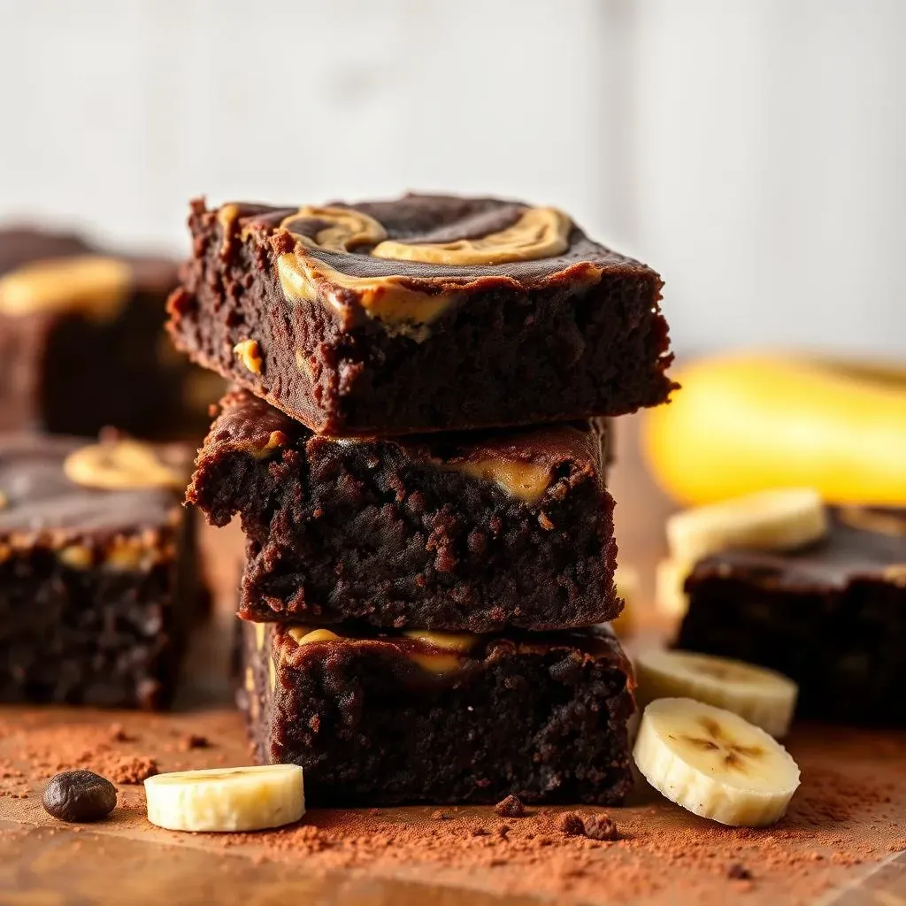 Amazing Banana Peanut Butter and Cocoa Brownies Recipe