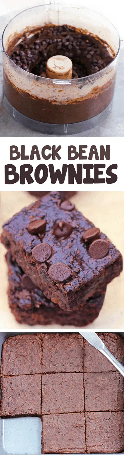 Amazing Fudgy black bean brownies - (no flour required )