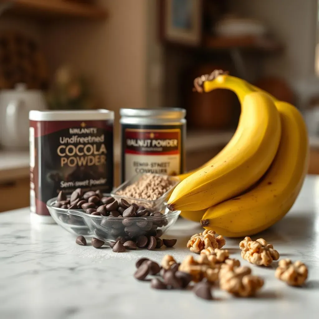 Gathering Your Ingredients for Banana Walnut Brownies