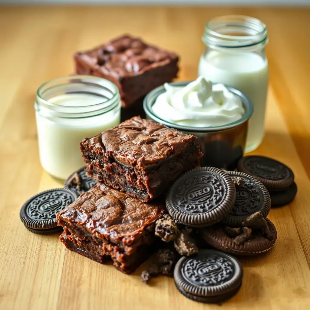 Gathering Your Ingredients for the Perfect Brownie Oreo Trifle Dessert