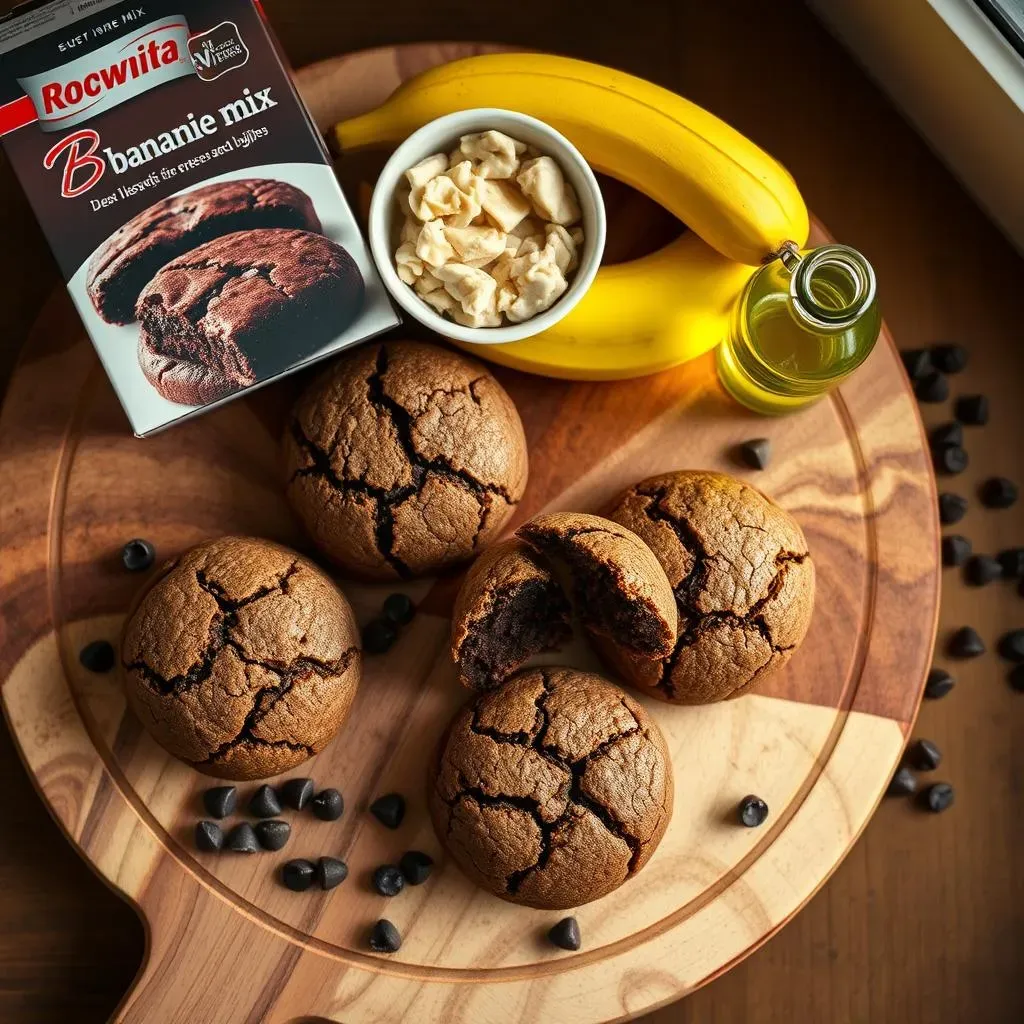 Ingredients: Easy Banana Brownie Cookies from a Box Mix
