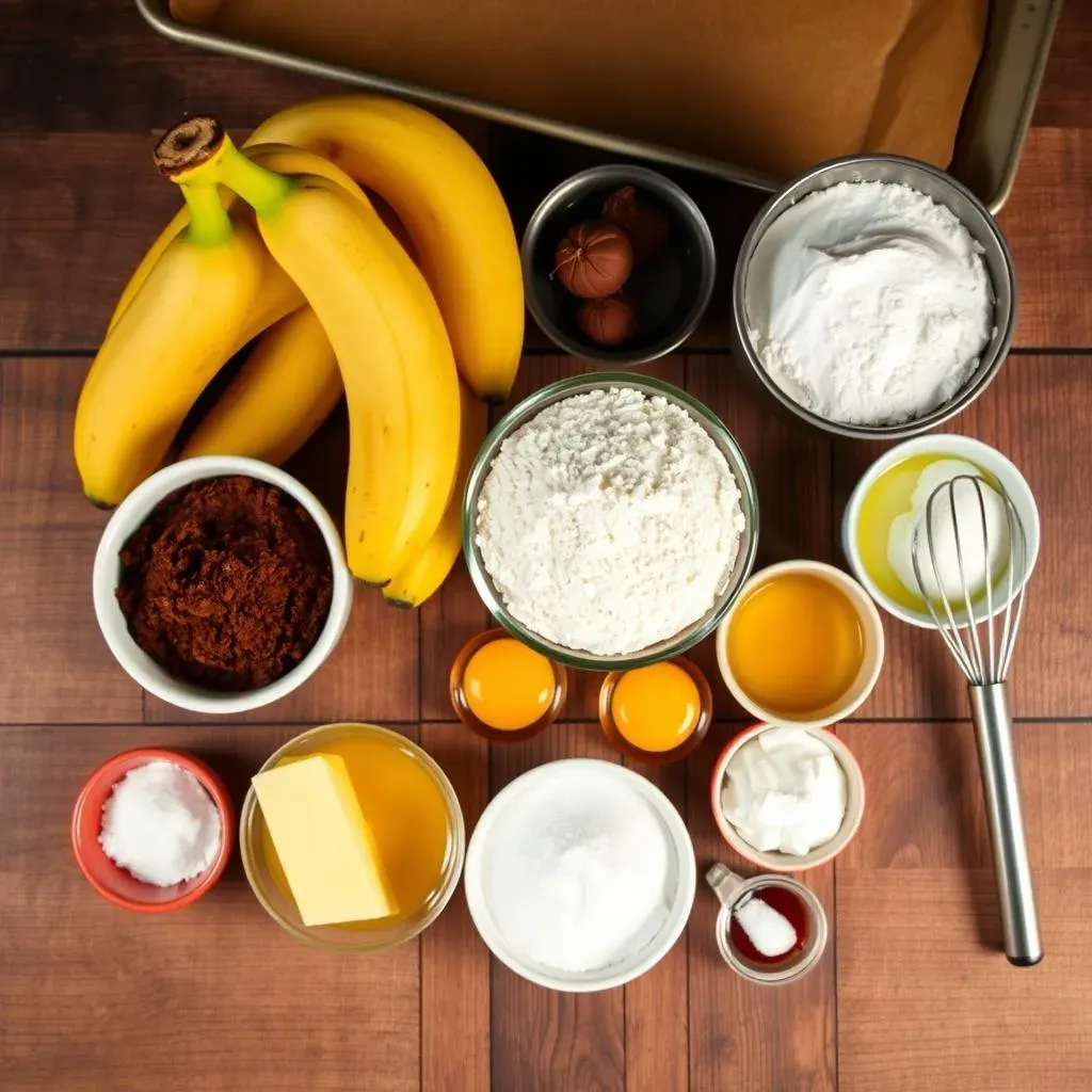 Ingredients for the Best Banana Fudge Brownies