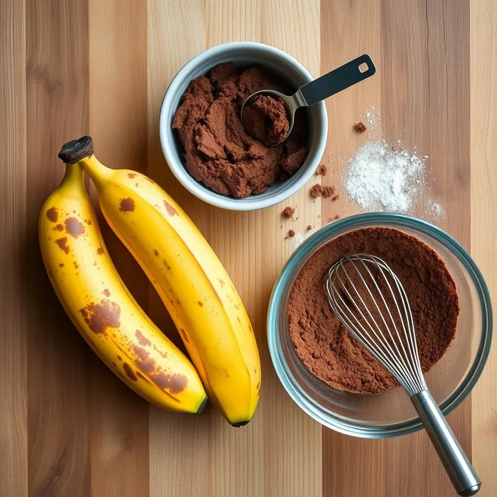 Ingredients for the Best Banana Protein Brownies