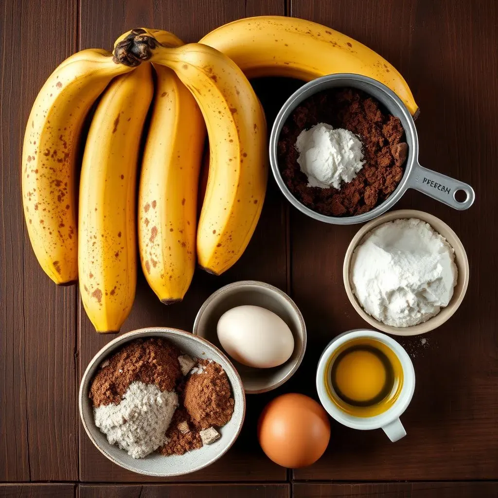 Ingredients for the Best Brownie Banana Bread