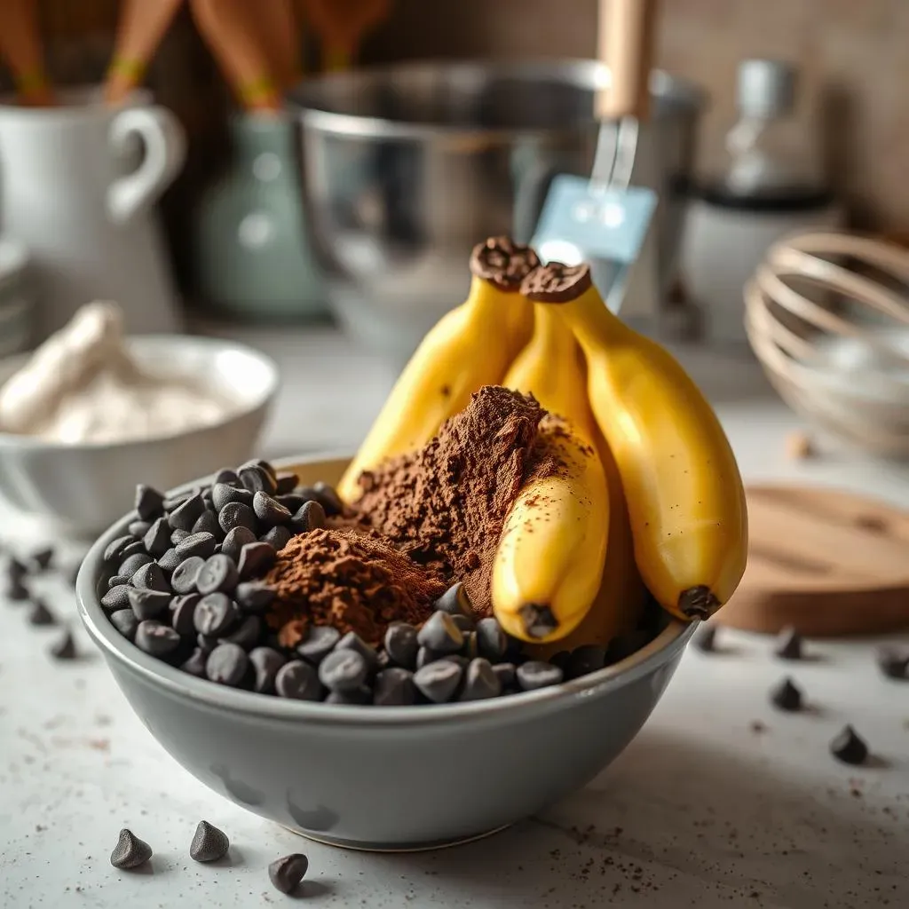 Ingredients for the Best Fudgy Banana Brownies