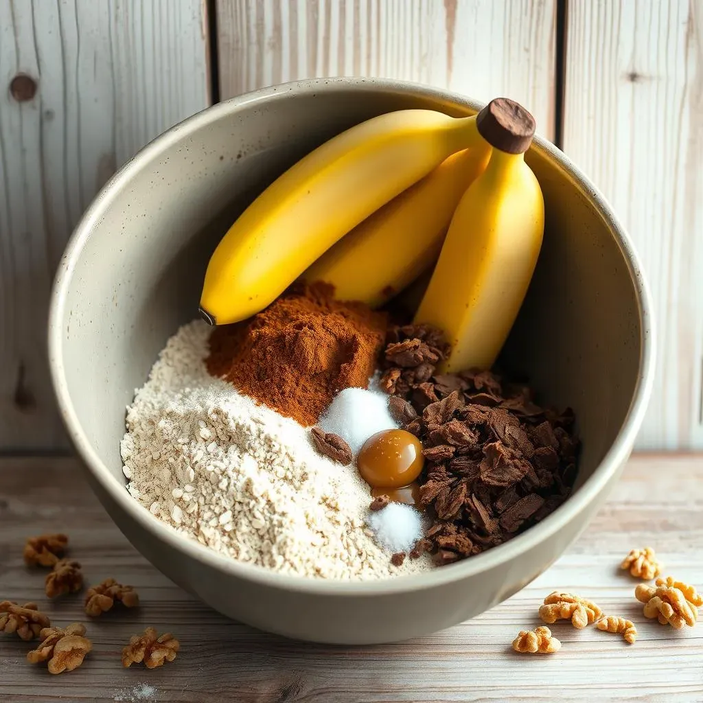 Ingredients for Vegan and GlutenFree Banana Brownies