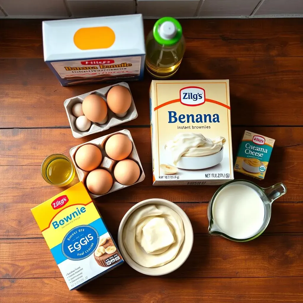 Ingredients for Your Easy Banana Pudding Brownies