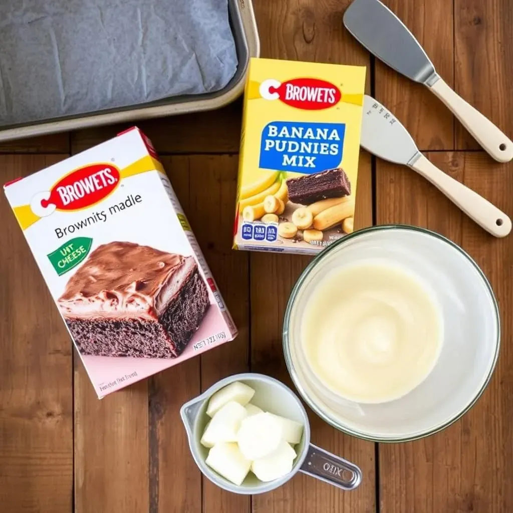 Ingredients for Your Easy Banana Pudding Brownies