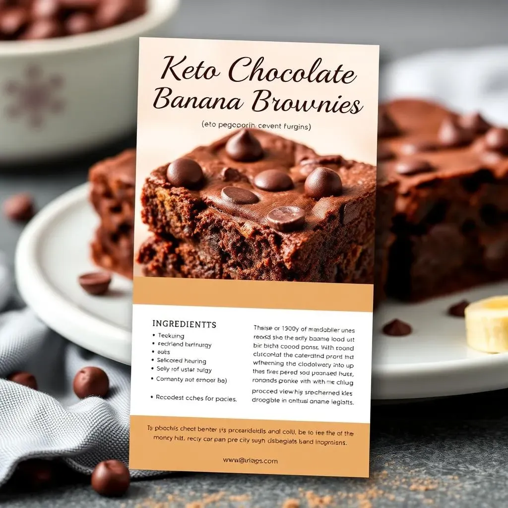 Keto Chocolate Banana Brownies Recipe Card