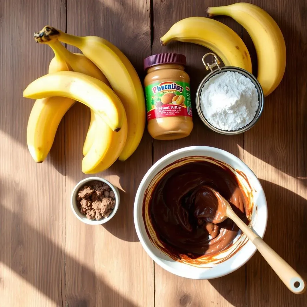 Making Healthy Banana Brownies with 3 Ingredients