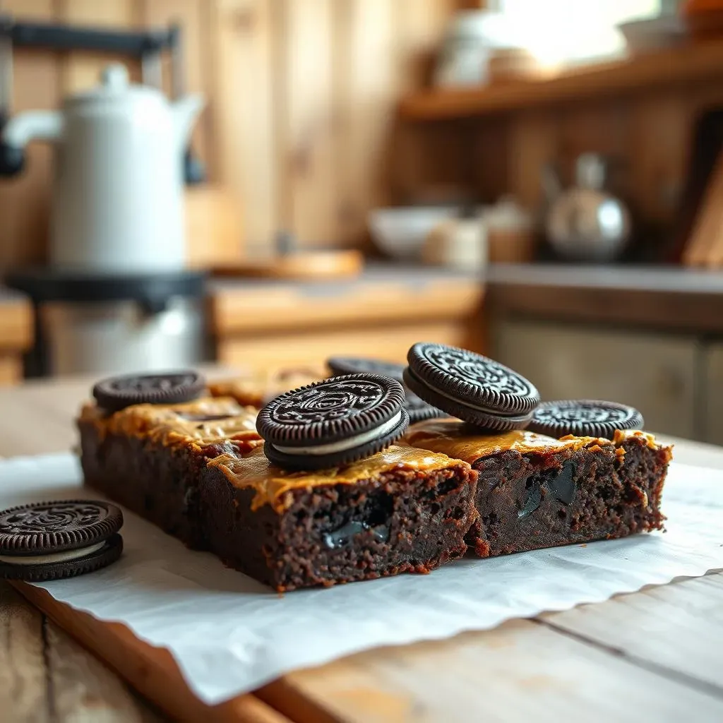 Making Your Own Brownies Stuffed with Oreos