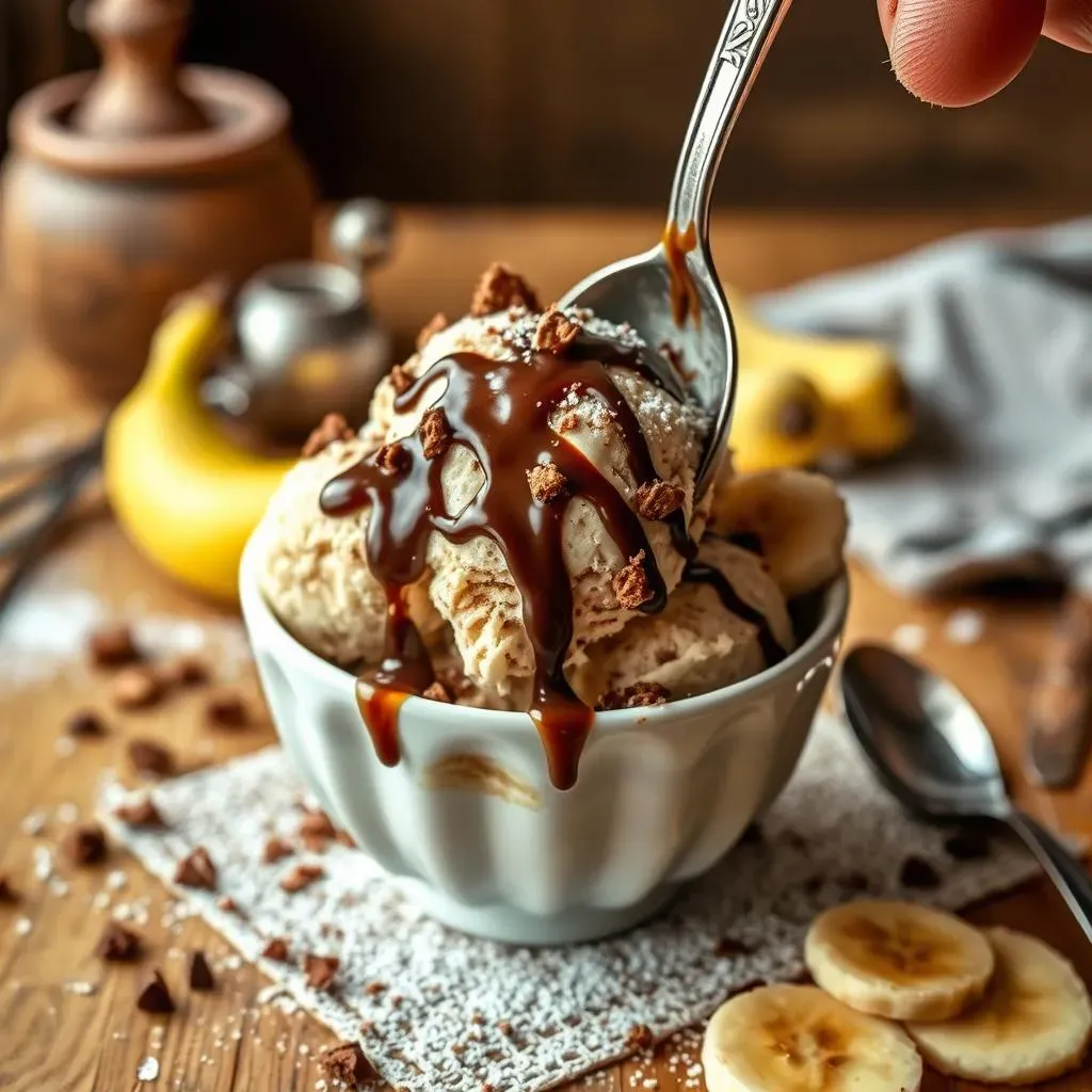 Serving and Storing Your Banana Brownie Ice Cream