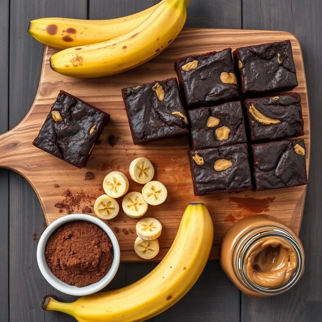Simple Ingredients for Fudgy Vegan Banana Brownies