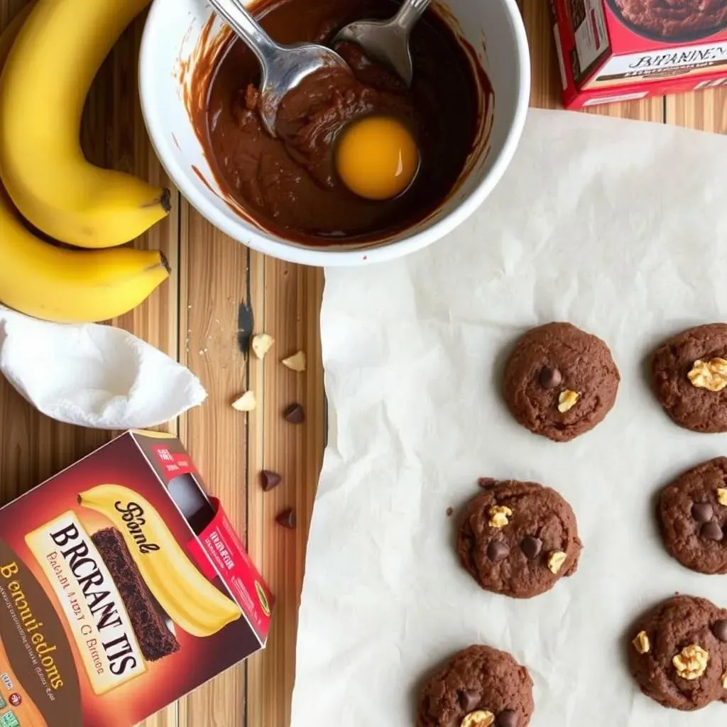 The Brownie Box Mix with Bananas Recipe for Cookies: StepbyStep