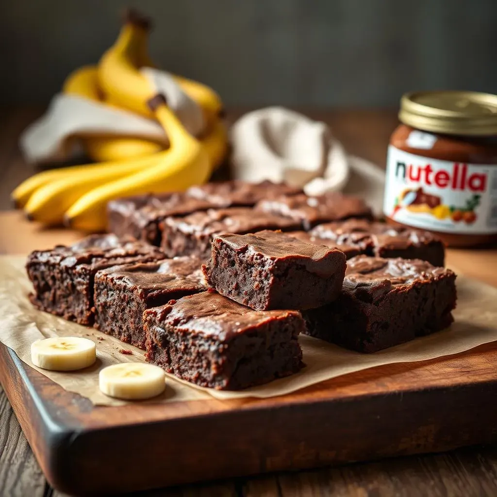 The Secret to Moist and Fudgy Banana Nutella Brownies