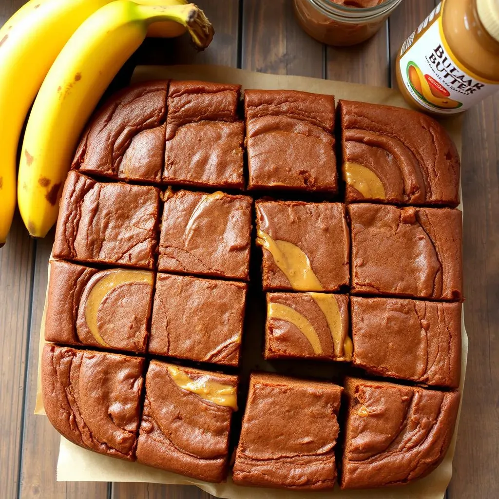 The Secret to Moist and Fudgy Banana Peanut Butter Brownies