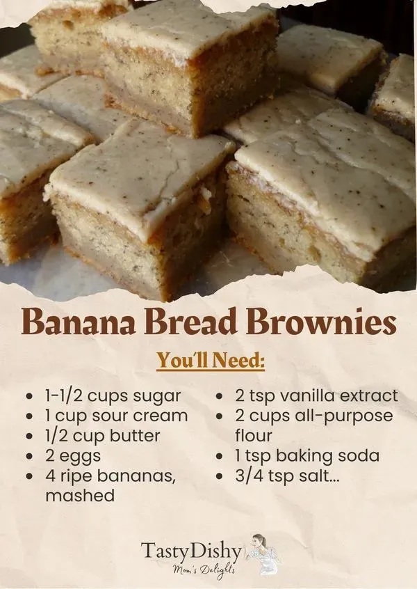 Whipping Up Mom's Flavorful Bites Banana Brownies