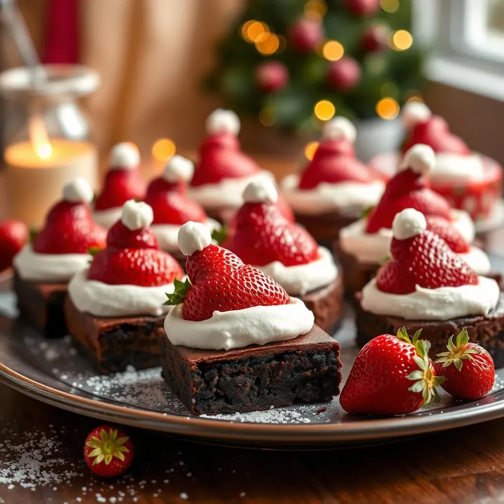 Why We're Obsessed with Strawberry Santa Hat Brownies